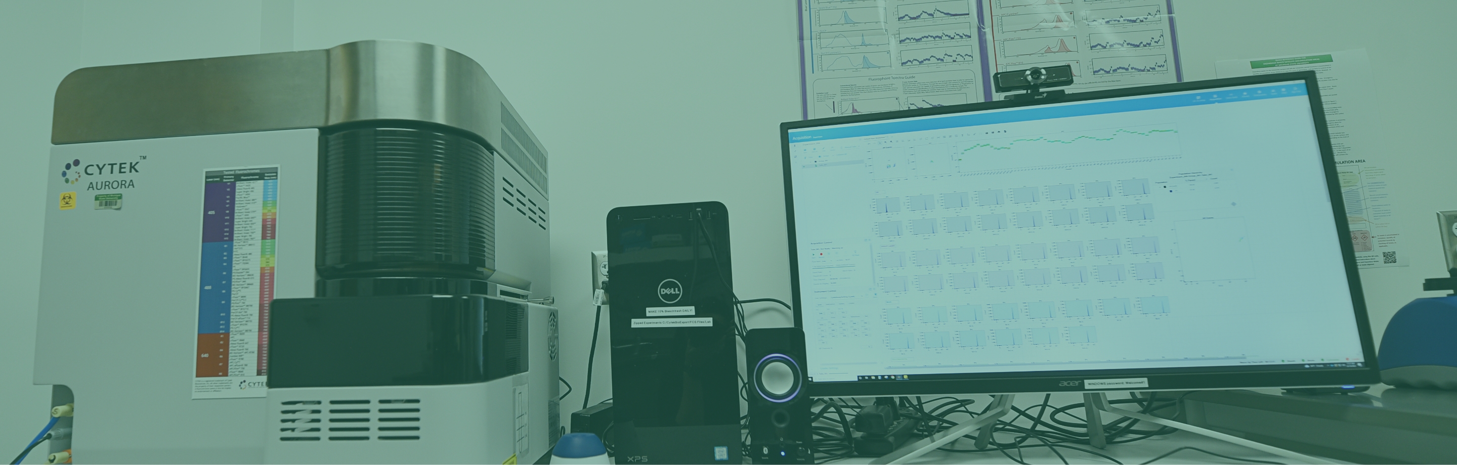 lab environment with computer and equipment