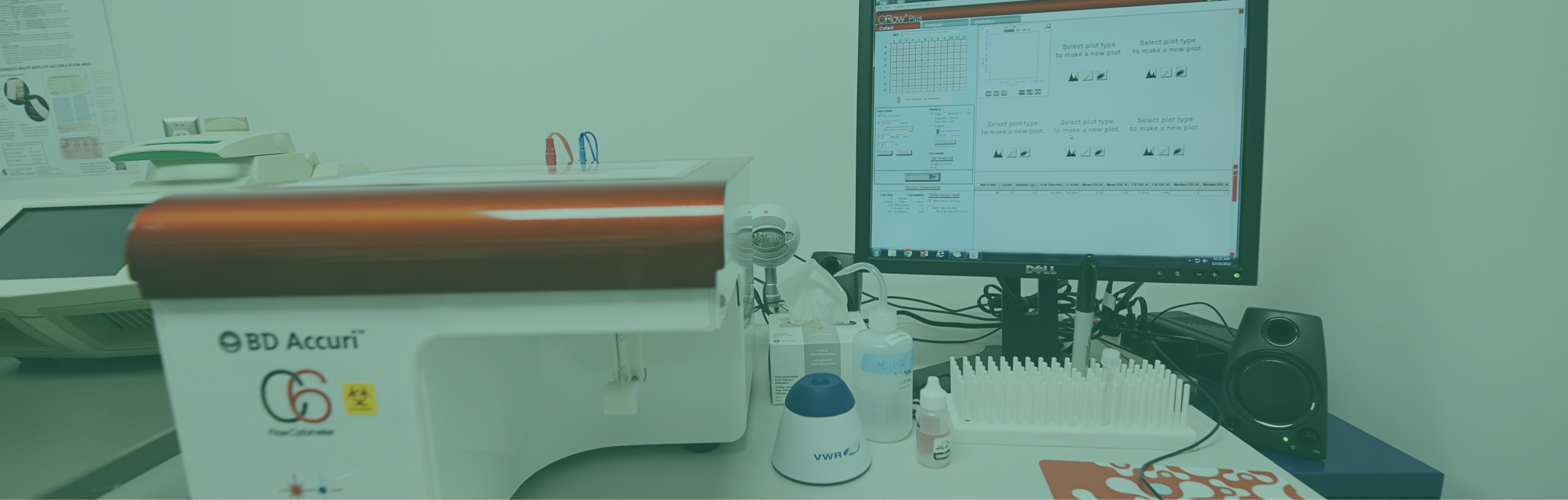 lab environment with computer and equipment